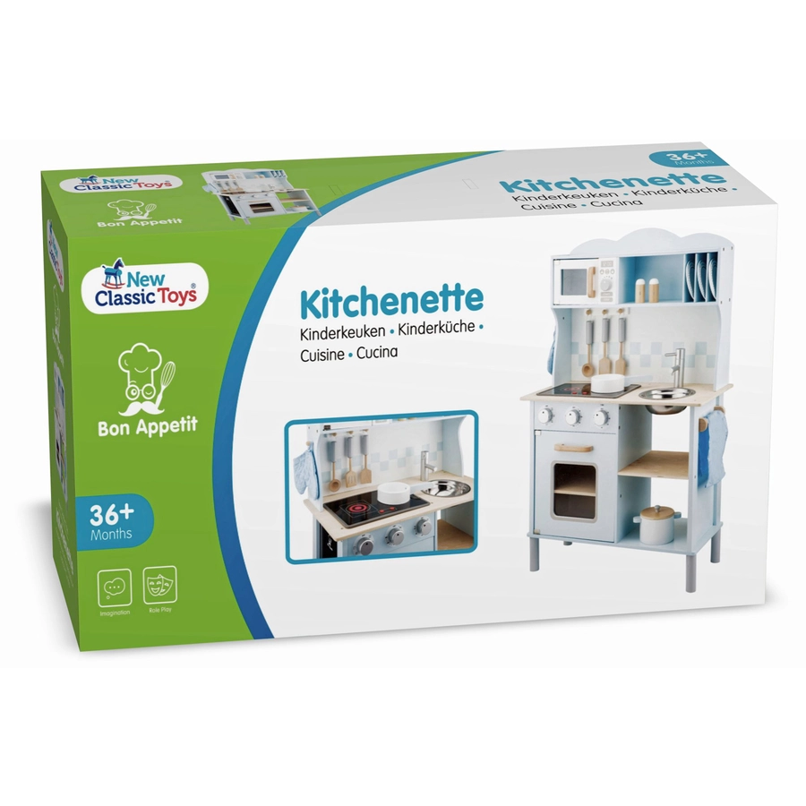 New Classic Toys Spielküche Modern mit Kochfeld, blau