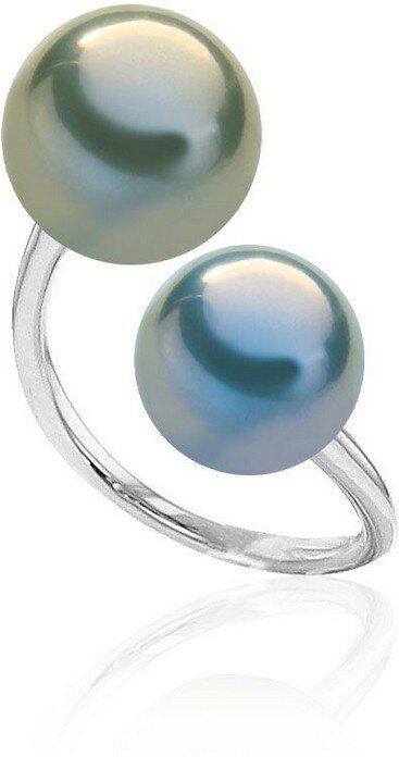 Luna-Pearls - 008.0537-56 - Ring - 750/-Geel goud met Zoetwater gekweekte parel - Maat 56