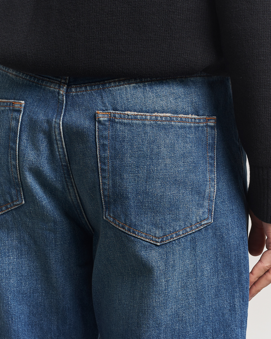 A Day's March Denim Nr3 Straight Fit Worn Mid Blue