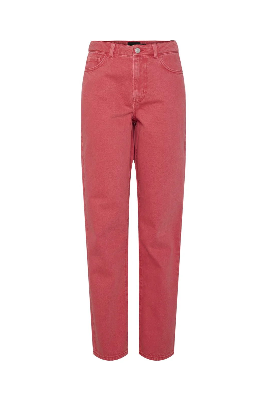 Pieces Pcfria Straight Denim Pants 4732643 high risk red washed