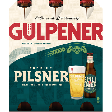 Gulpener - Premium Pilsner - Fles - 6 x 300ML