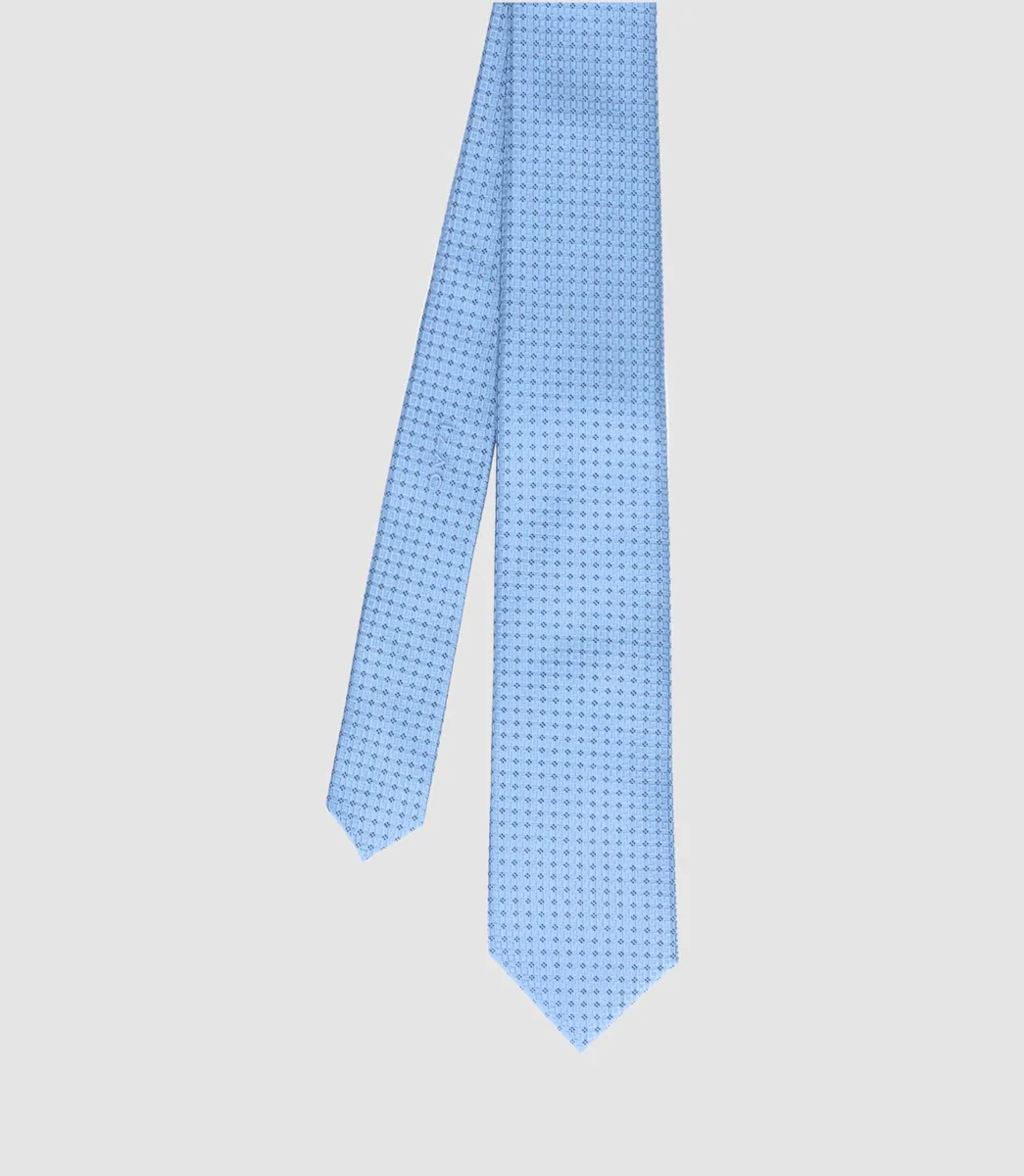 Cravate basique 7cm bleu ciel TEO