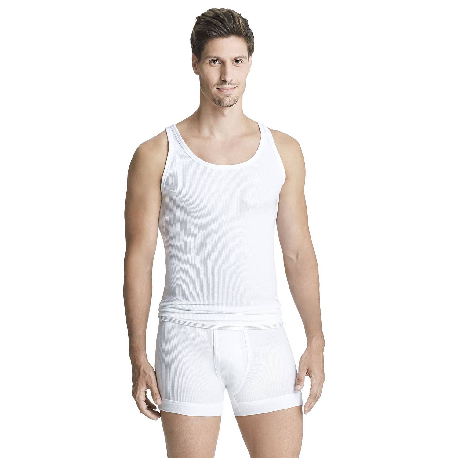 Conta Doppelripp Herren-Unterhemd im 2er-Pack