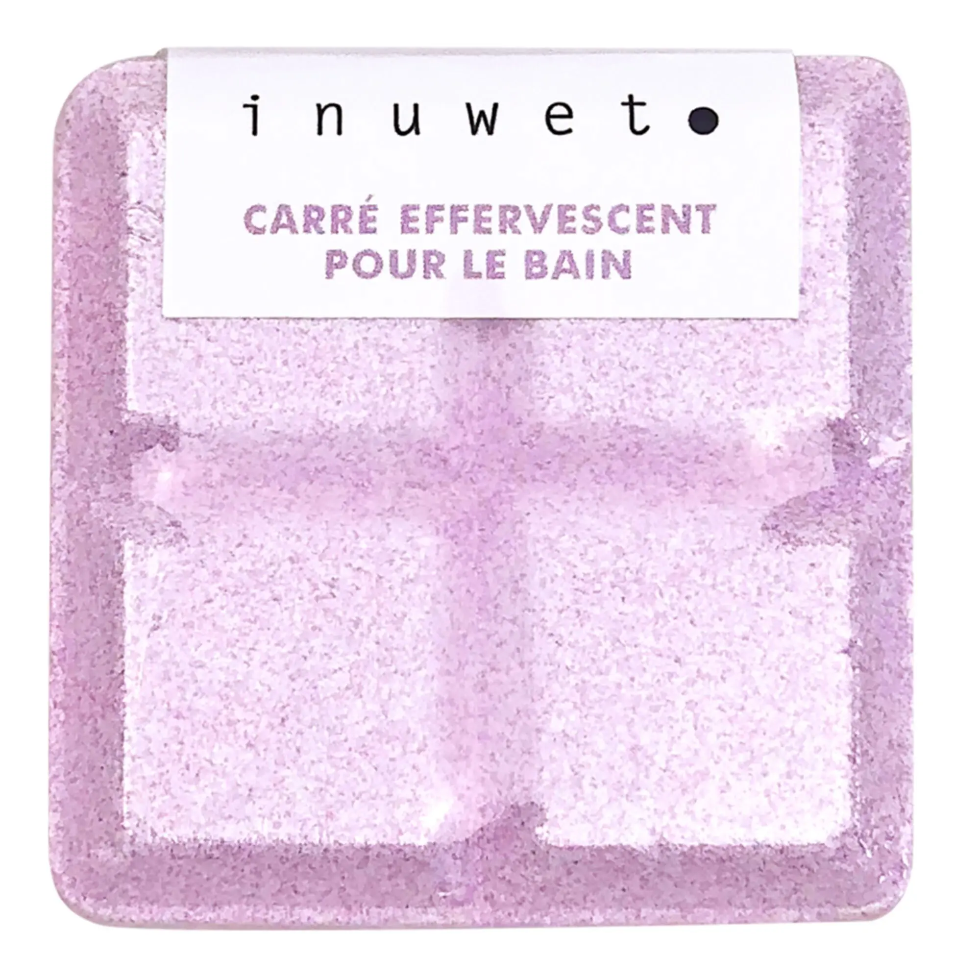 Inuwet - Gamme Bath & Fizzer Carré Effervescent Bain Myrtille - Sels, perles et cubes de bain