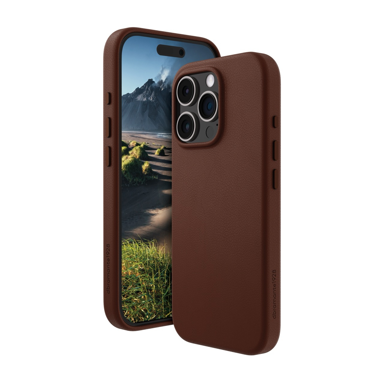 iPhone 16 Pro MagSafe Echtleder Hardcase Hülle Roskilde Recycled (RO61GT006352) - Dark Tan
