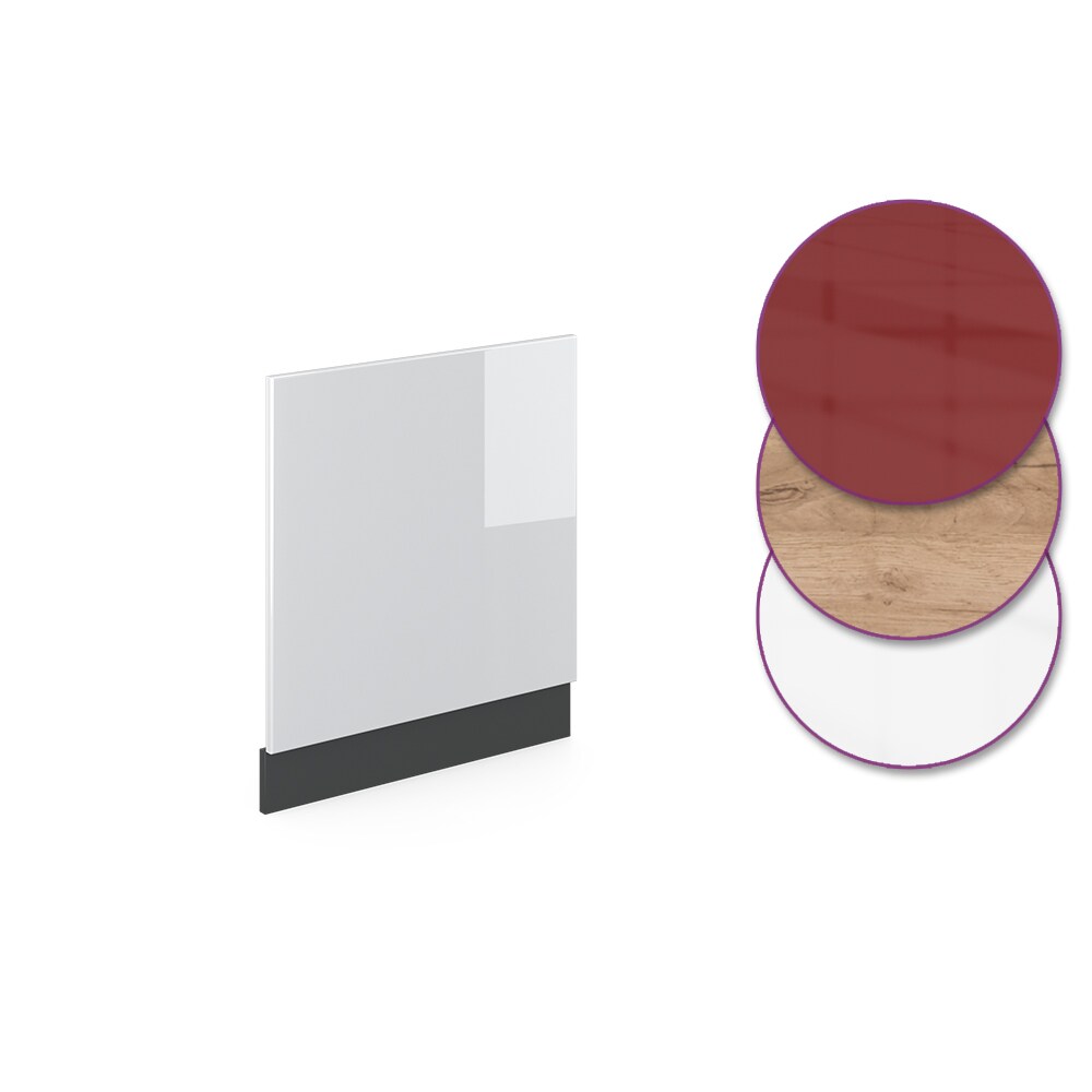 VICCO Küchenschrank Geschirrspülerblende 60 cm R-Line Anthrazit