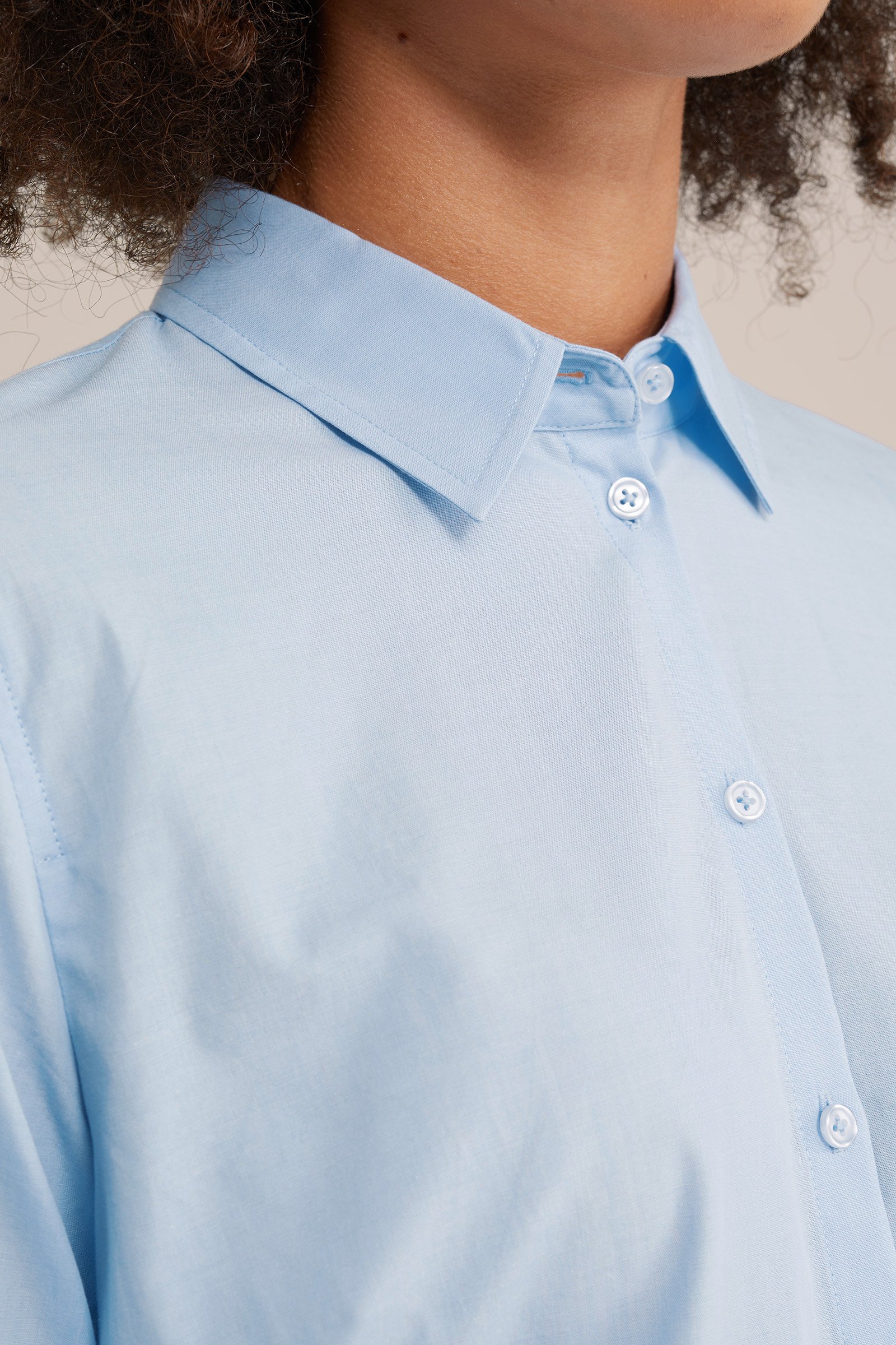 overhemdblouse WE Fashion Lichtblauw