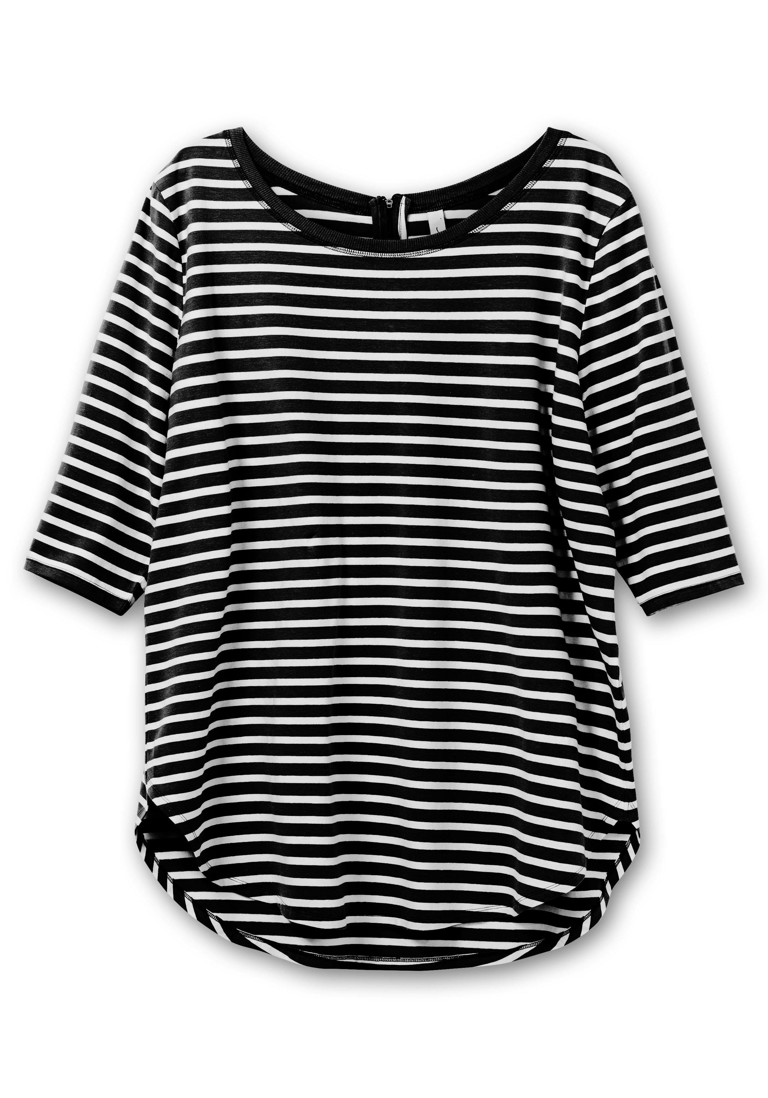 Longshirt in Oversized-Form mit Streifen