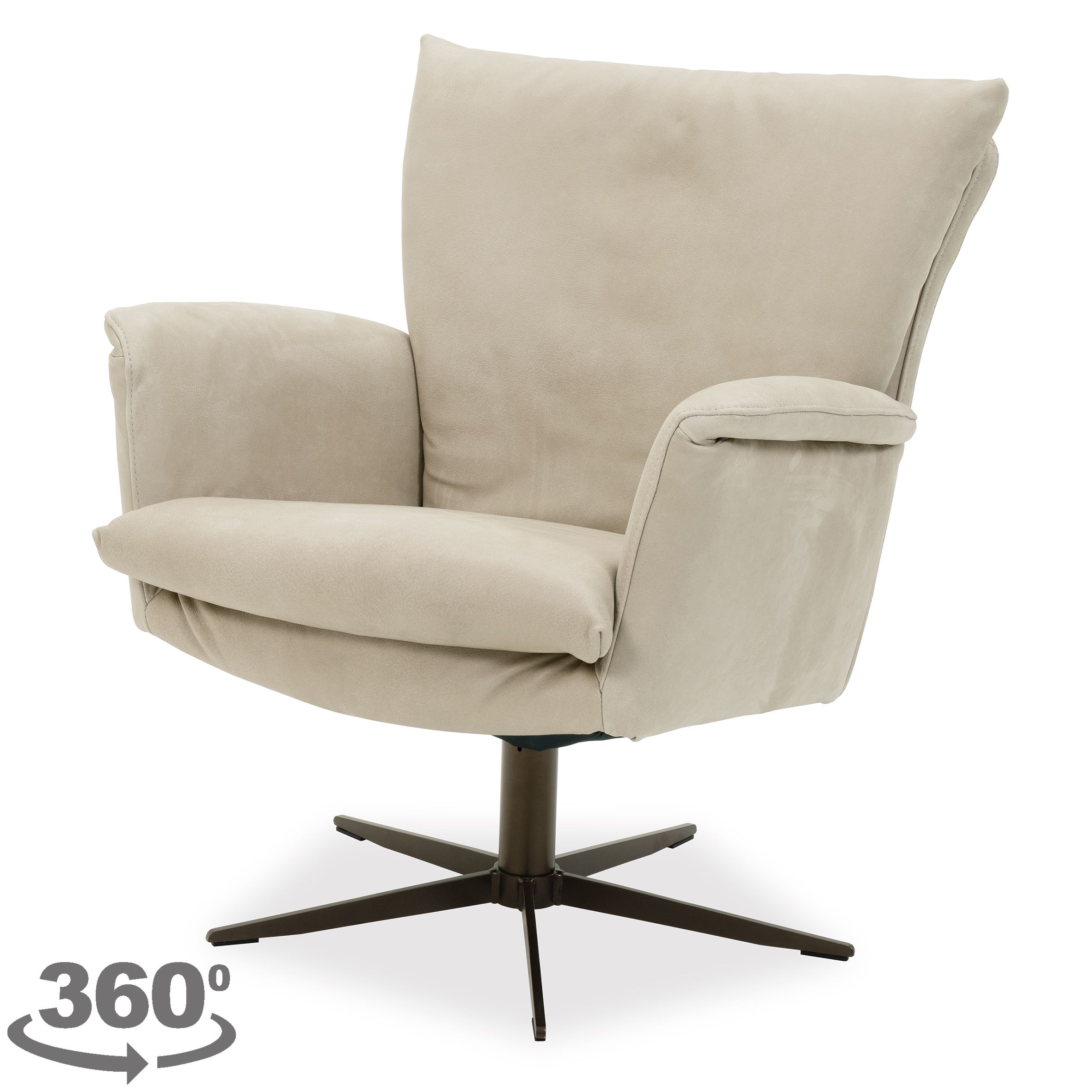 Draaifauteuil Marlieke B75 x D78 x H87 cm