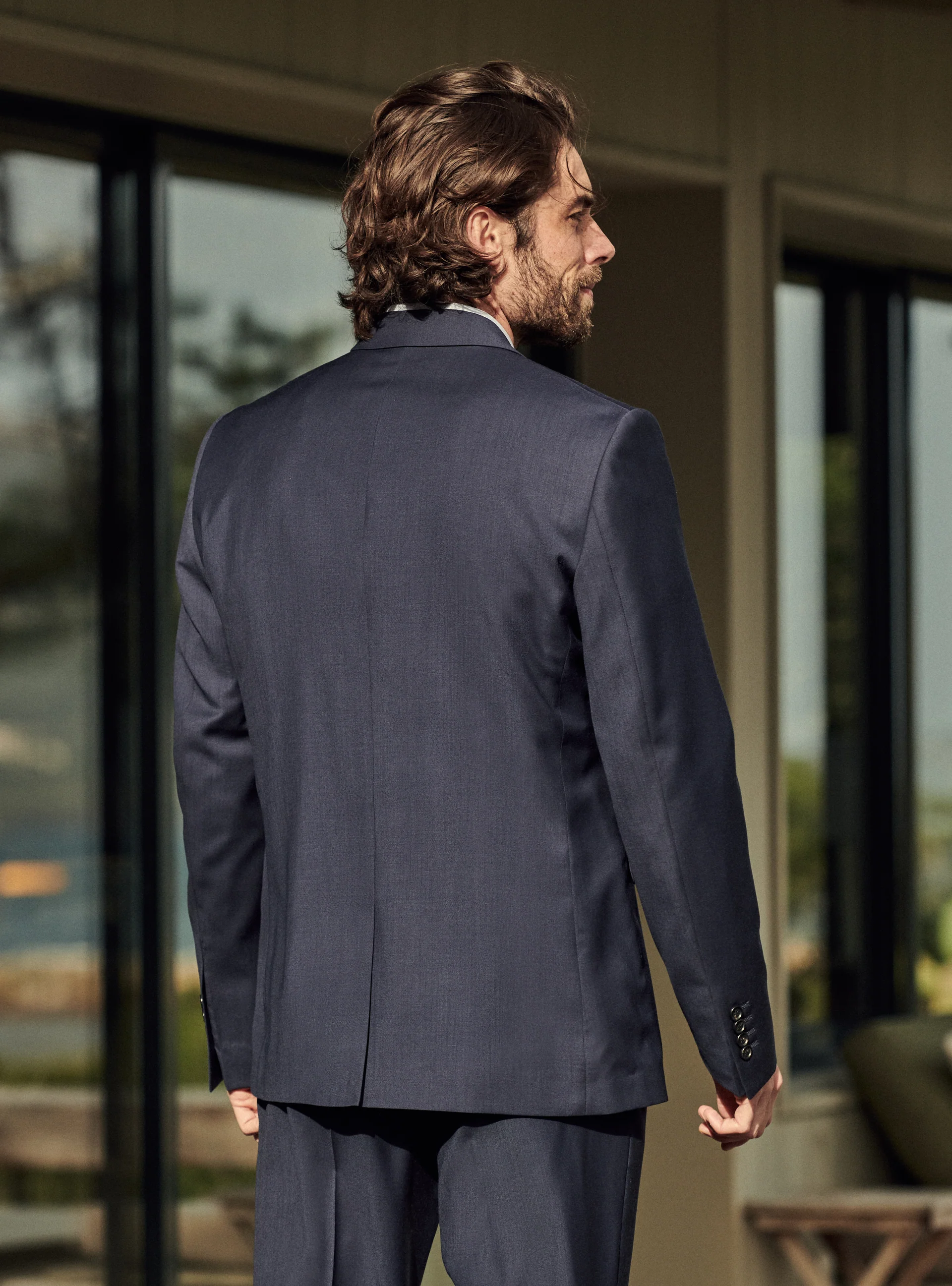 Veste de Costume en laine Gekko Navy