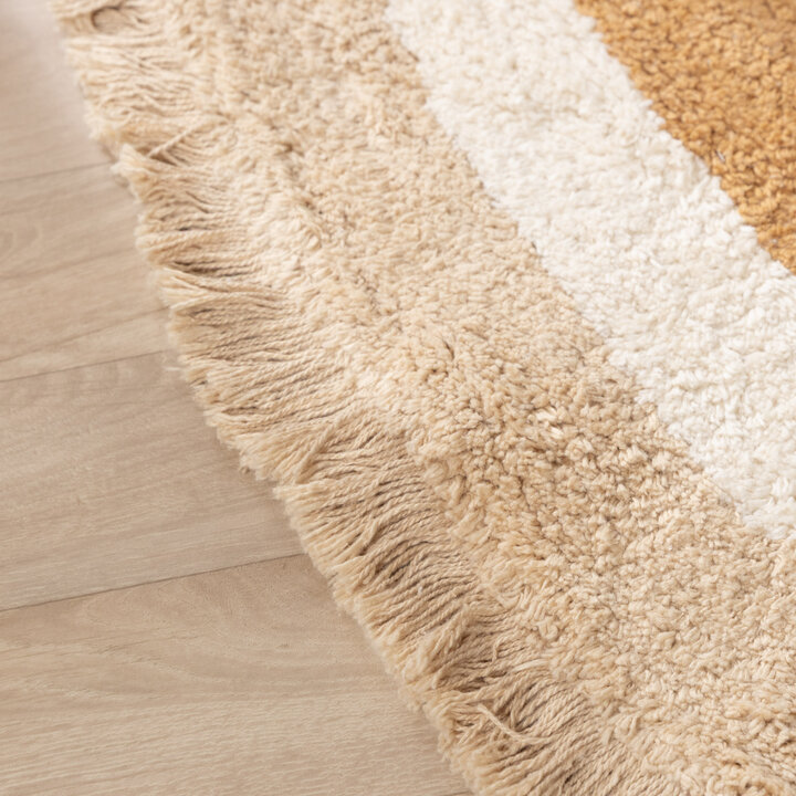 Rond wasbaar kinderkleed - Milo Beige | 100% katoen