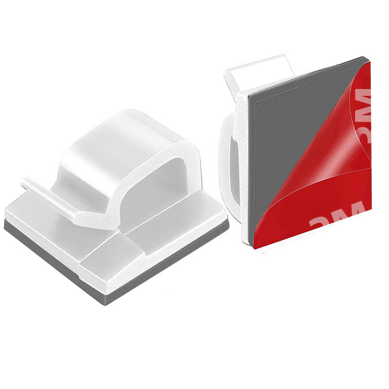 (30er Set) Selbstklebende Kabelhalter Vielzweck Kabelführung Organizer Clips - Transparent