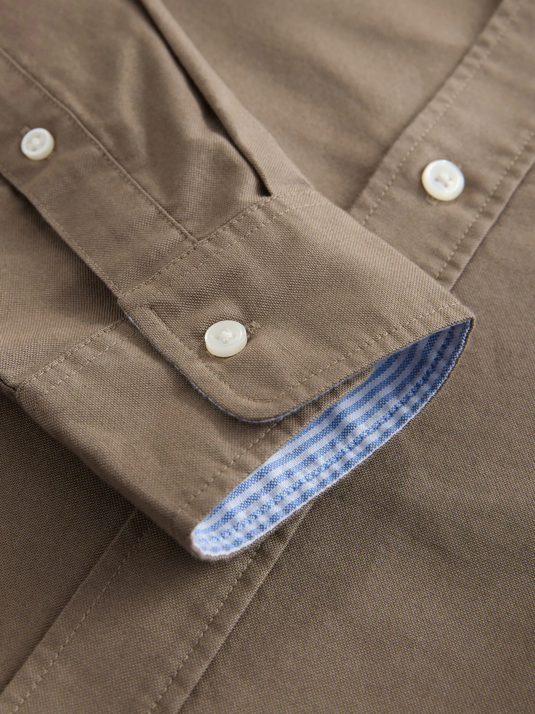 Pastel geel naturel - Slim Fit - Oxford-hemd met lange mouwen