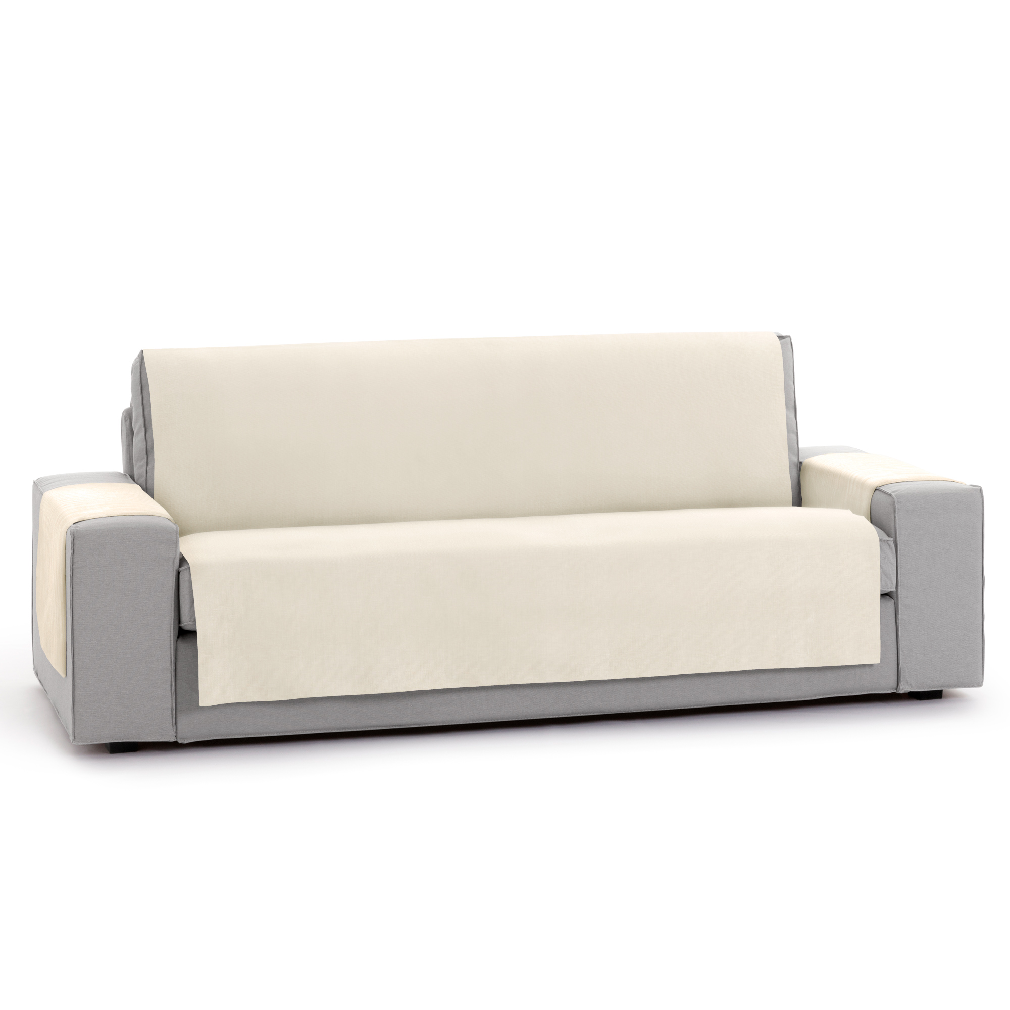 Capa protetora para sofá Royale, 115 cm, cor bege. 2 lugares (120-170 cm).