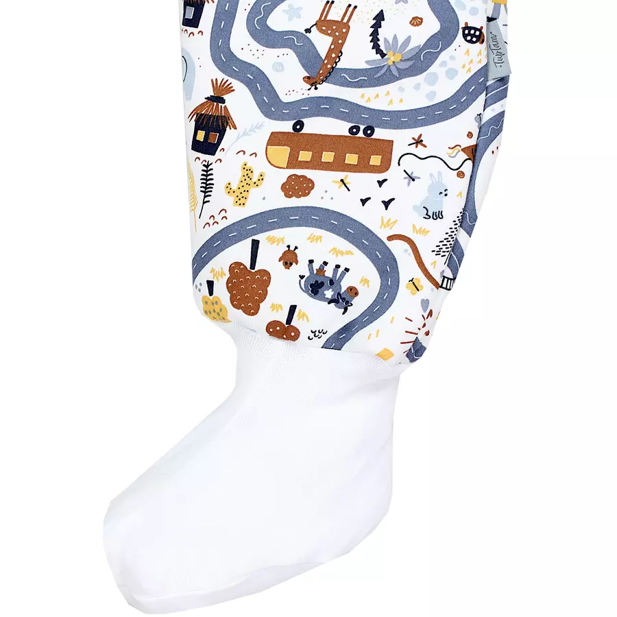 TupTam Baby Winter Schlafsack mit Beinen und Füßen braunblau