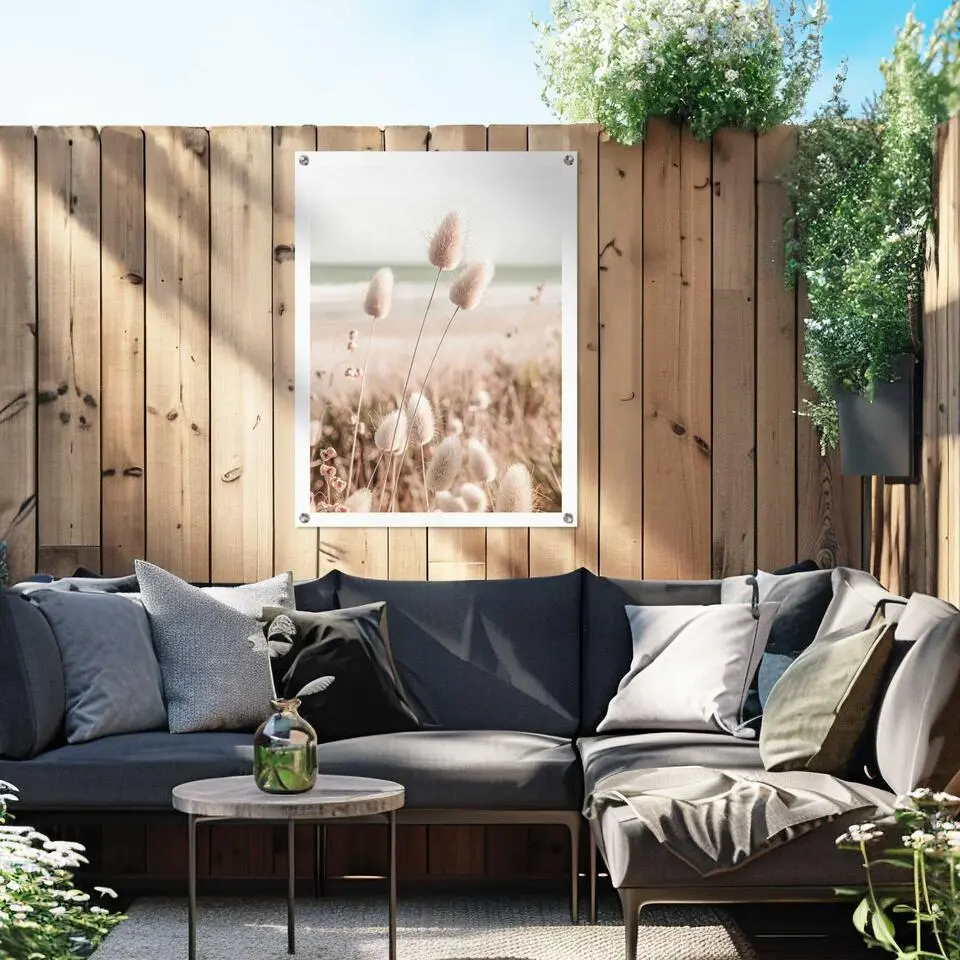 Tuinposter Grasses - 80x60cm - Beige