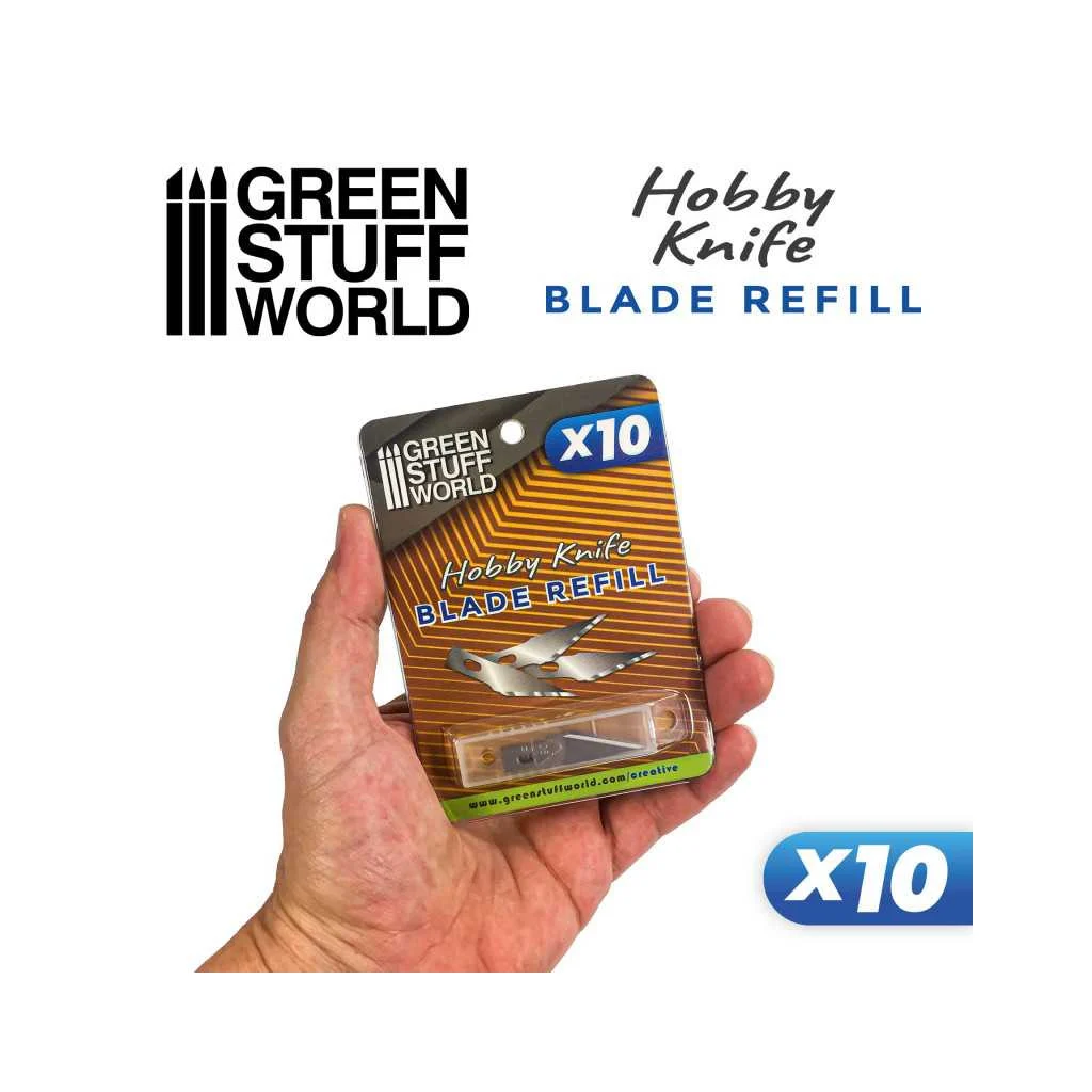 Green Stuff World - 10 Lames de rechange pour Couteau de Modélisme