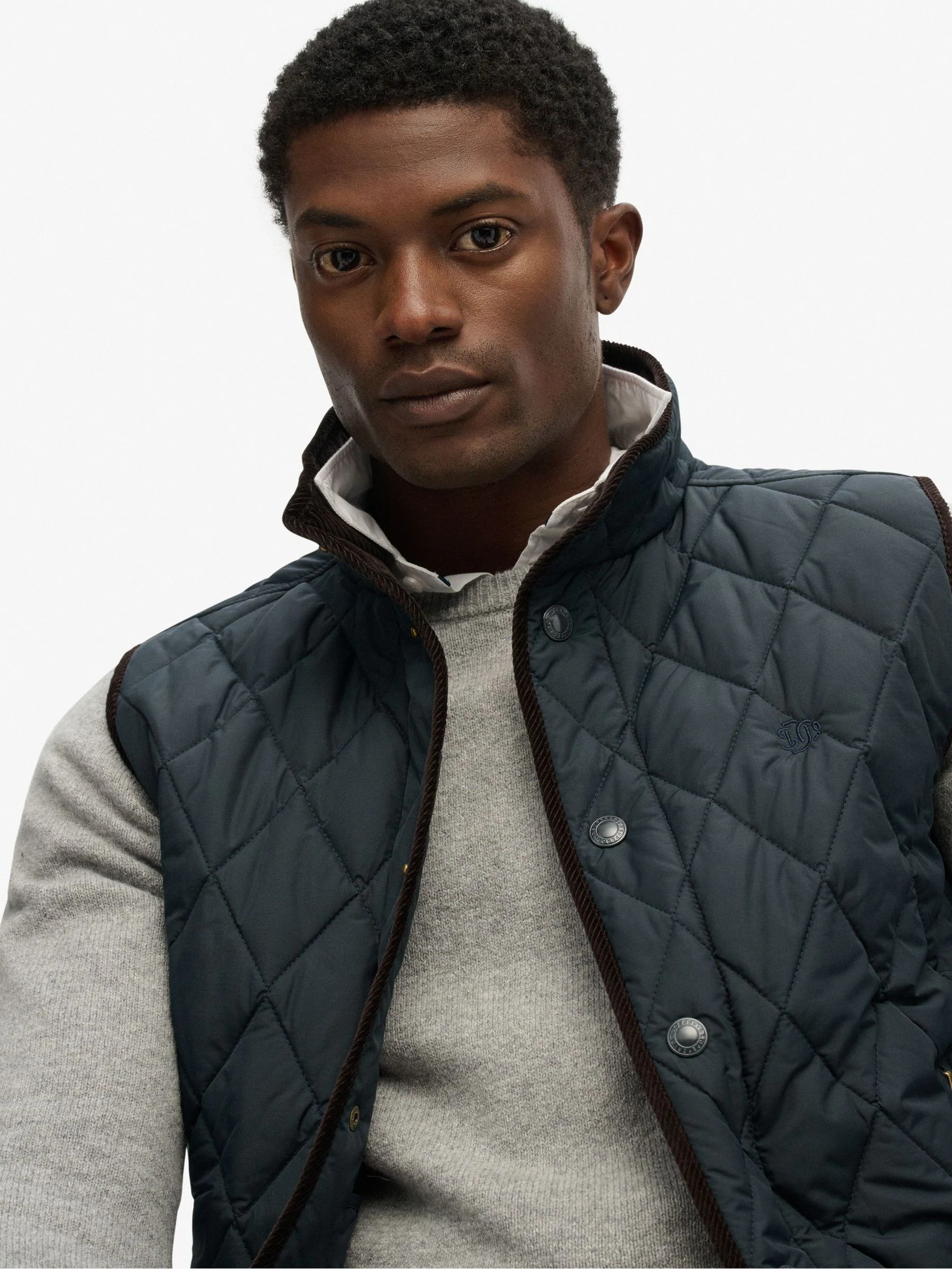 Blauw - Superdry Quilted Estate Gilet