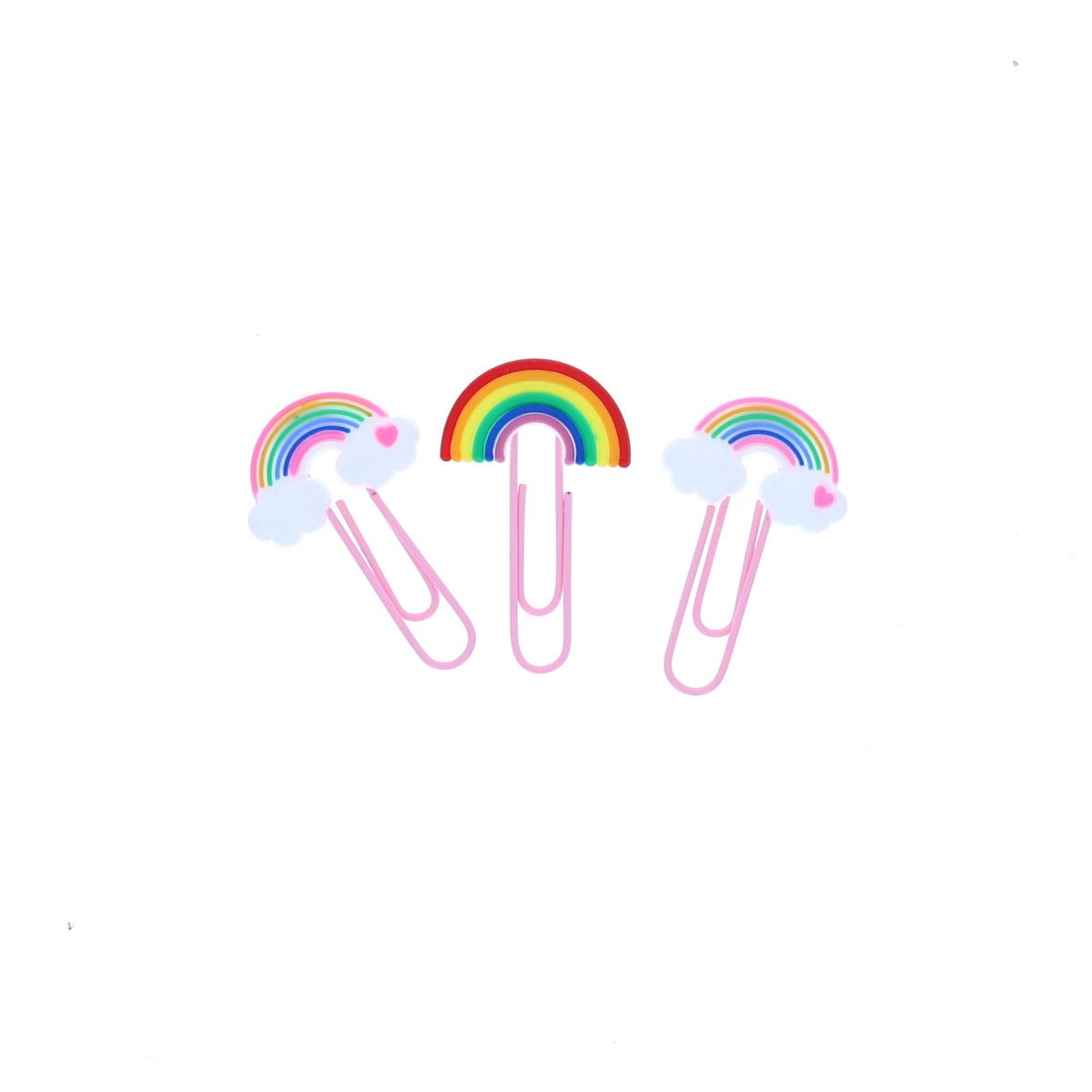 Set de 3 trombones arc-en-ciel Mercredi et Patati