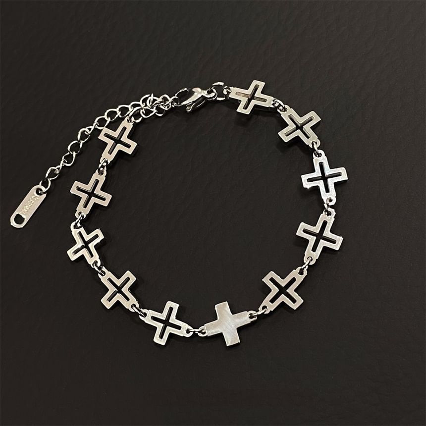 Lilafey - Kruisarmband van roestvrij staal (verschillende ontwerpen)