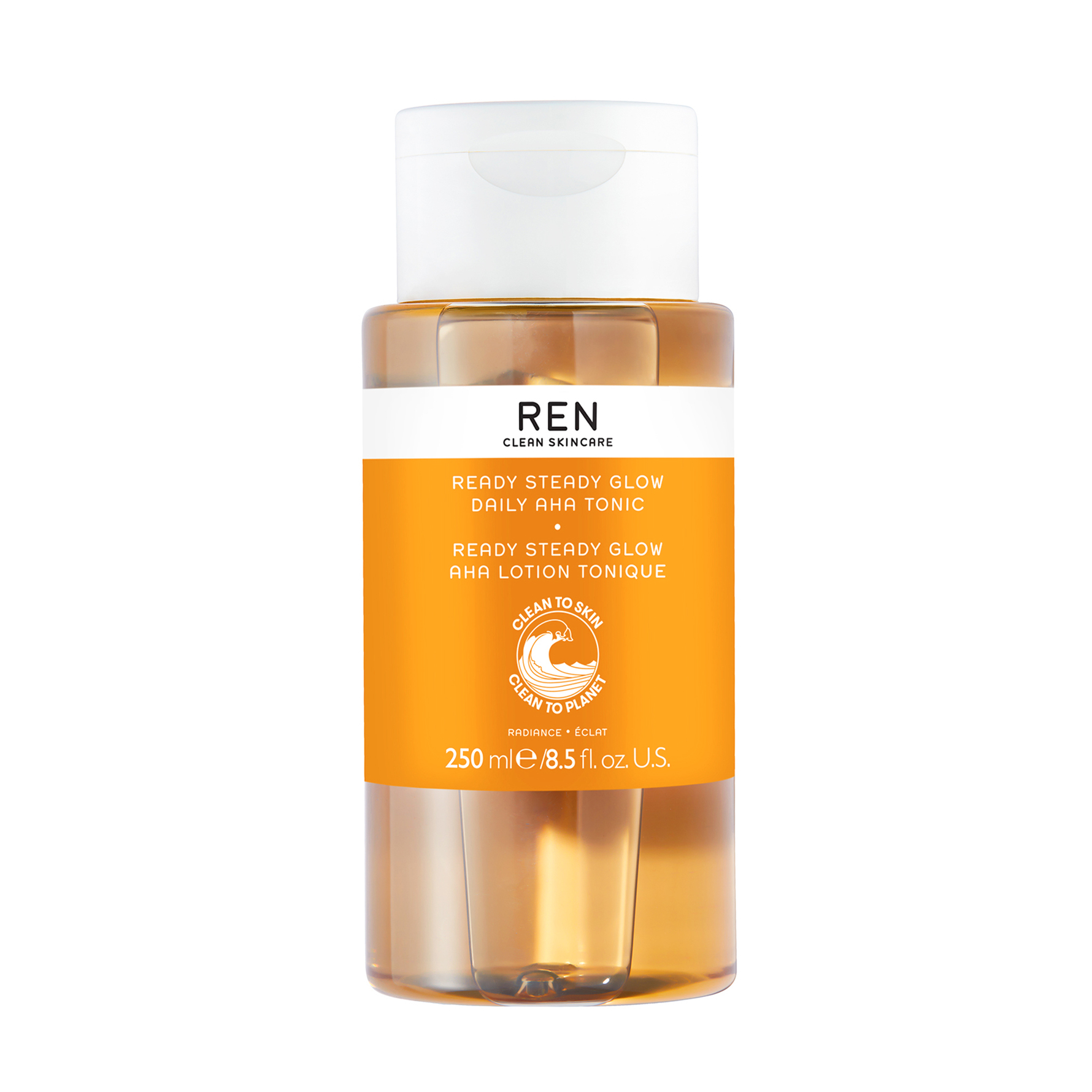 REN Clean Skincare Radiance Ready Steady Glow Daily Aha Tonic 250 ml