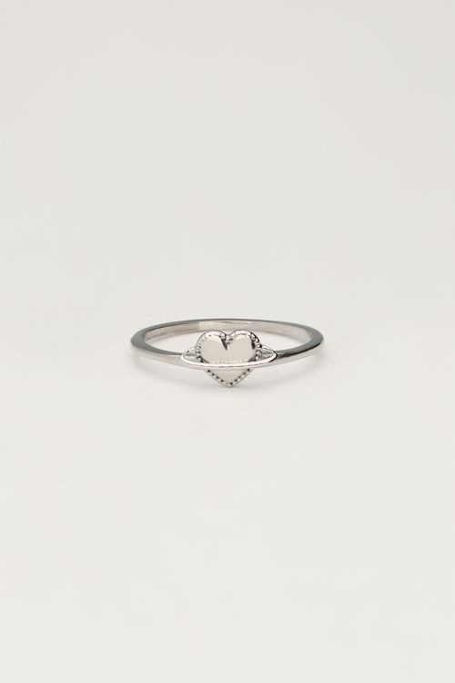 Starry ring met hartjes planeet
