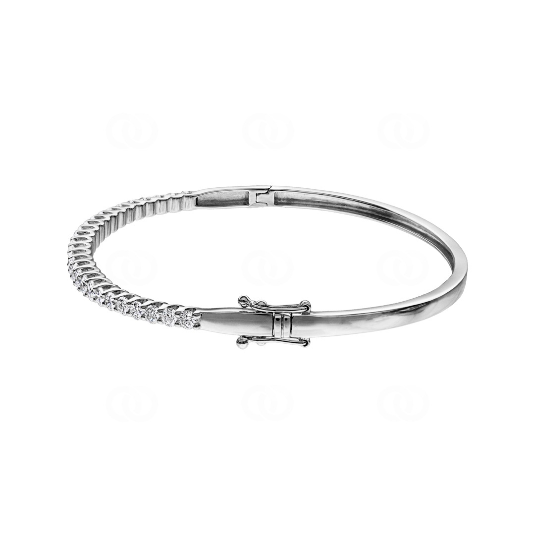 2.00 Karat Diamantarmreif oval 750/18 K Weissgold