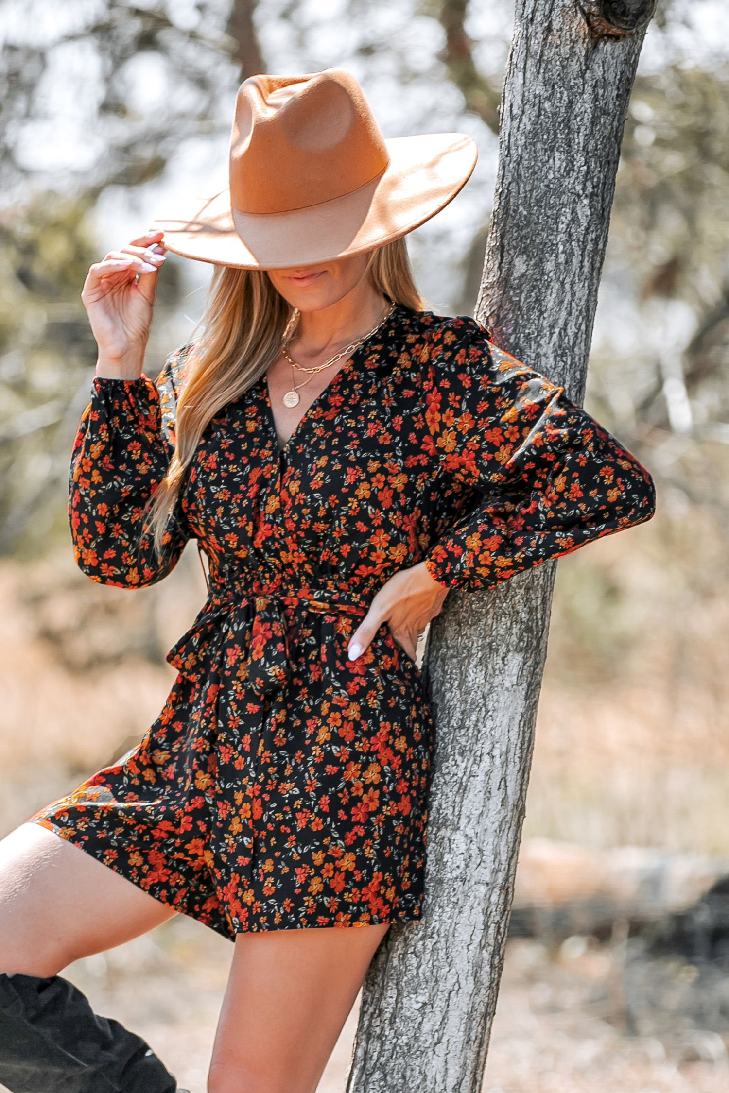 Combishort avec ceinture à imprimé floral