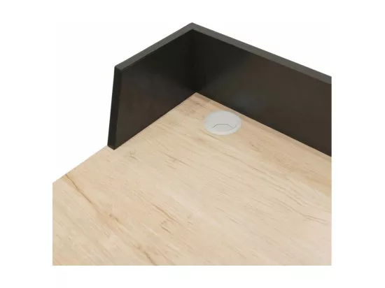 Bureau en métal noir avec séparateurs BRICE - L90 cm