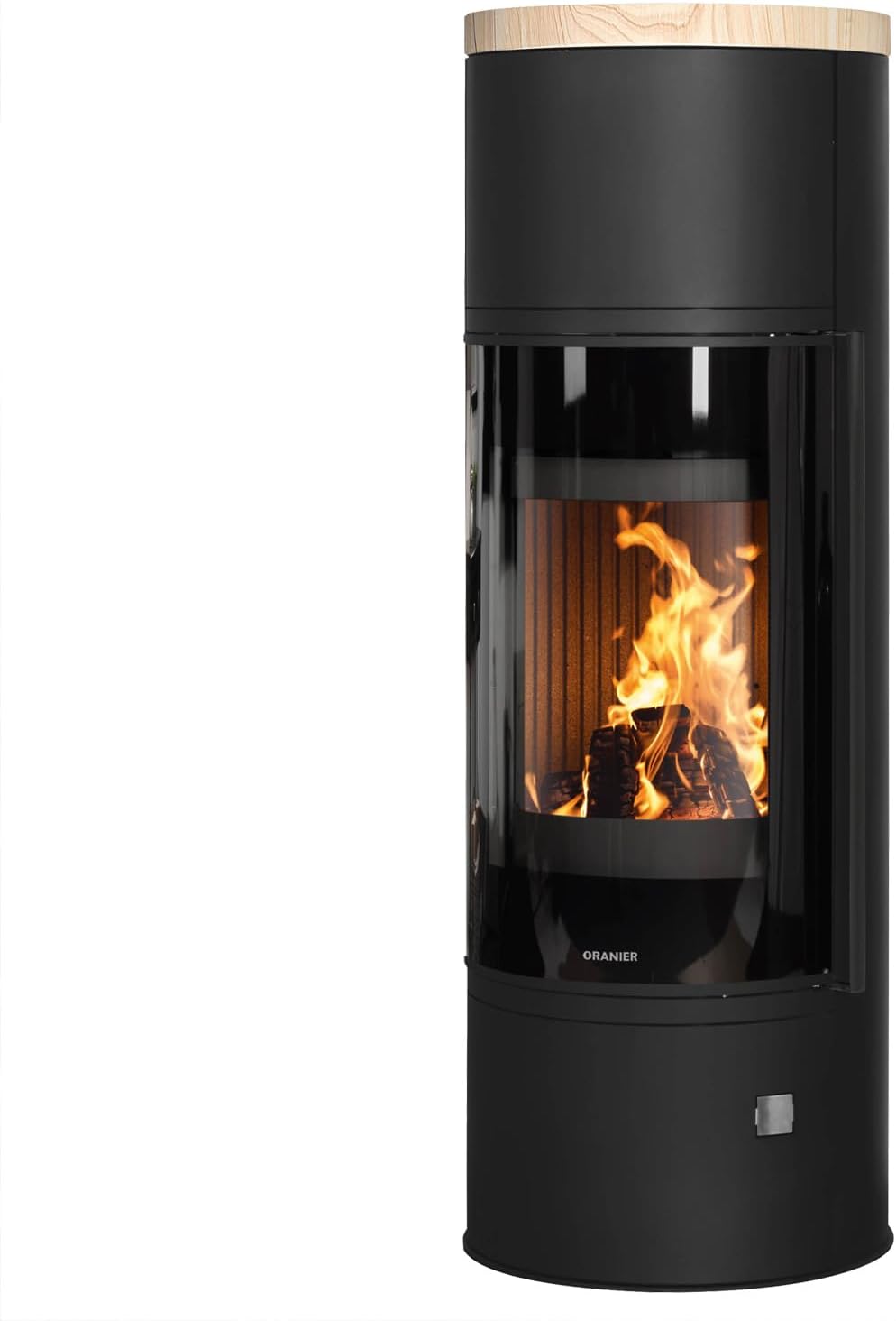 Oranier 5897 42 Arena W+ 2.0 Kaminofen Stahl Schwarz mit Abdeckplatte Sandstein/A