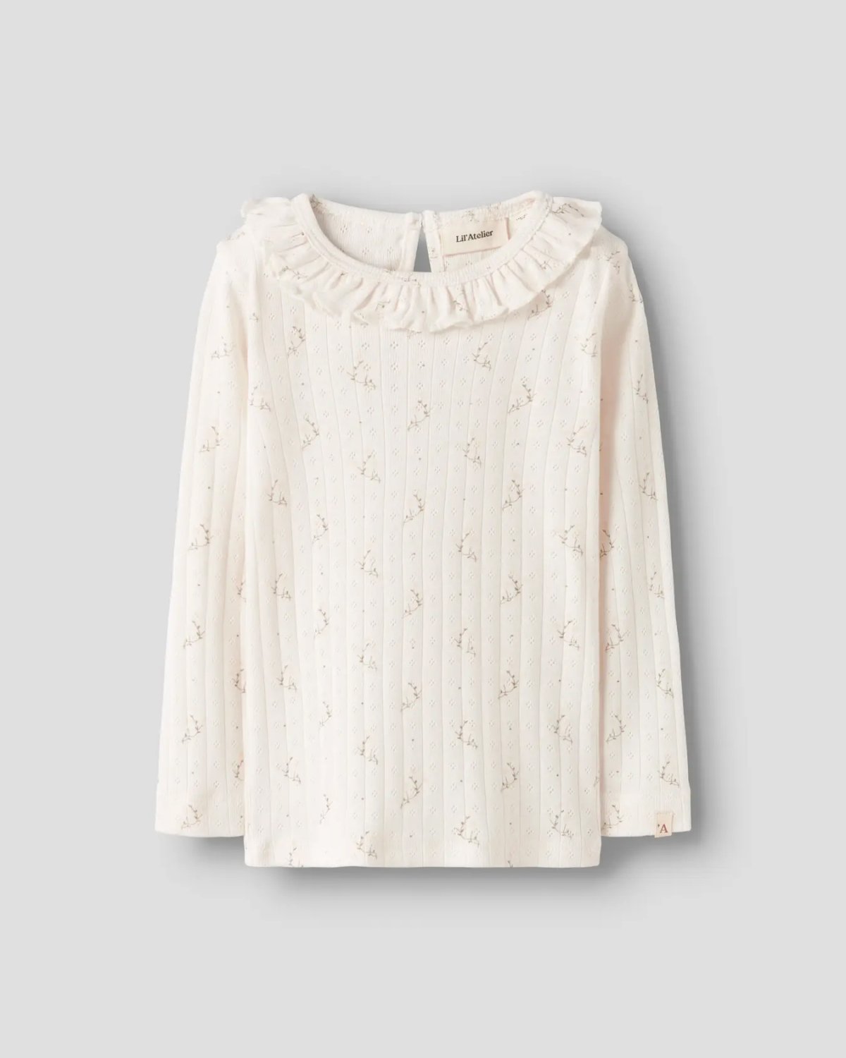Trøye Langermet M/ Krage – Pointelle, Øko TENCEL | NMFRACHELLO RIA LS SLIM TOP LIL