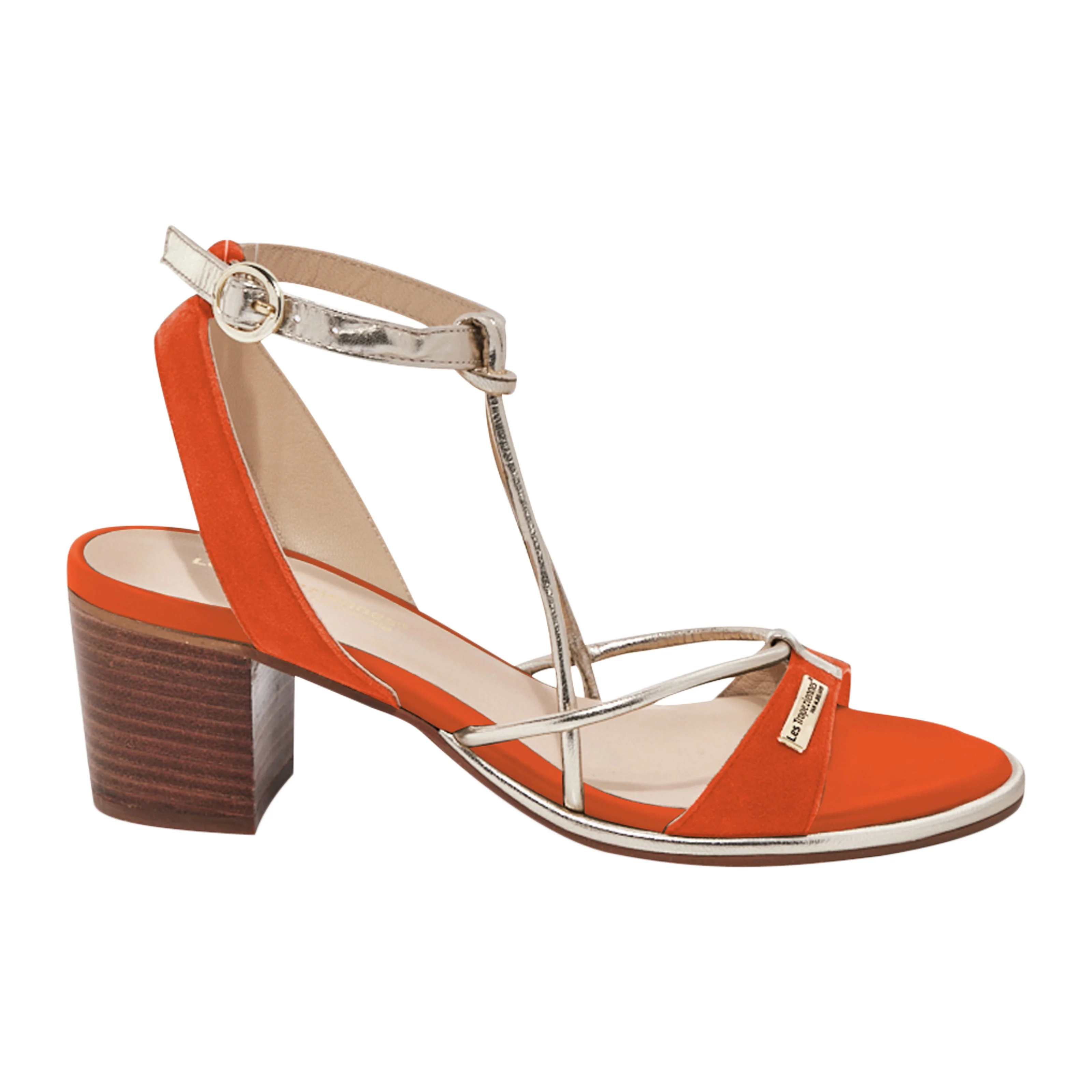 Sandales à talon cuirpar m. Belarbi lilonbuc | Orange