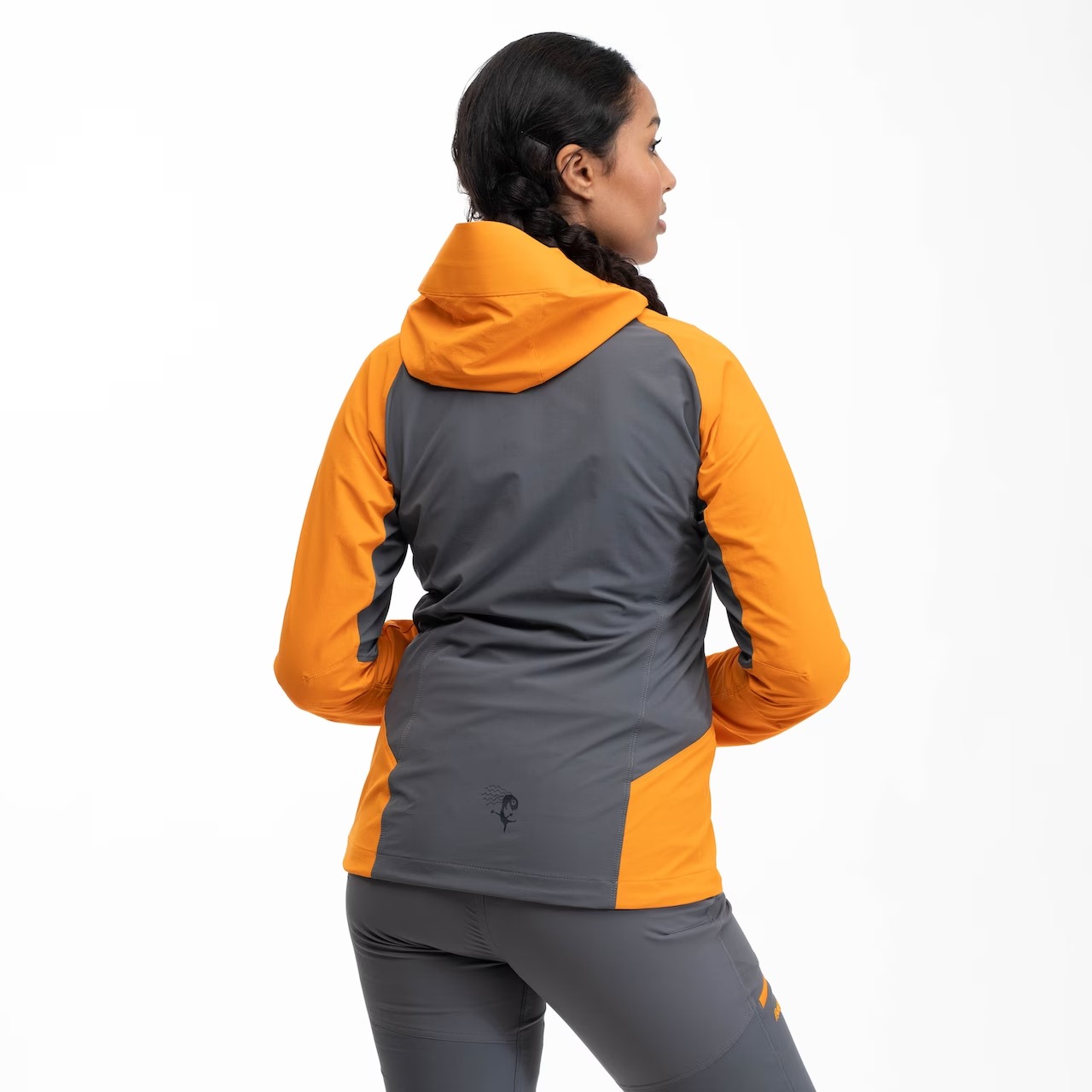 Cecilie Mountain Softshell Jacket Dame Cloudberry Yellow/Solid Dark Grey
