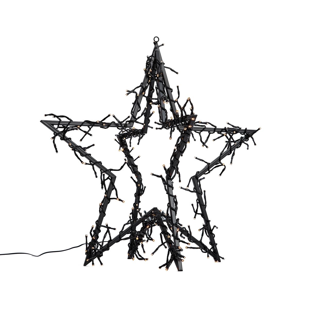 Kerst ster zwart ster incl. LED IP44 - Brilli