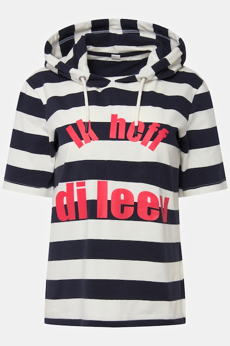 T-Shirt, Ringel, Statement, Halbarm
