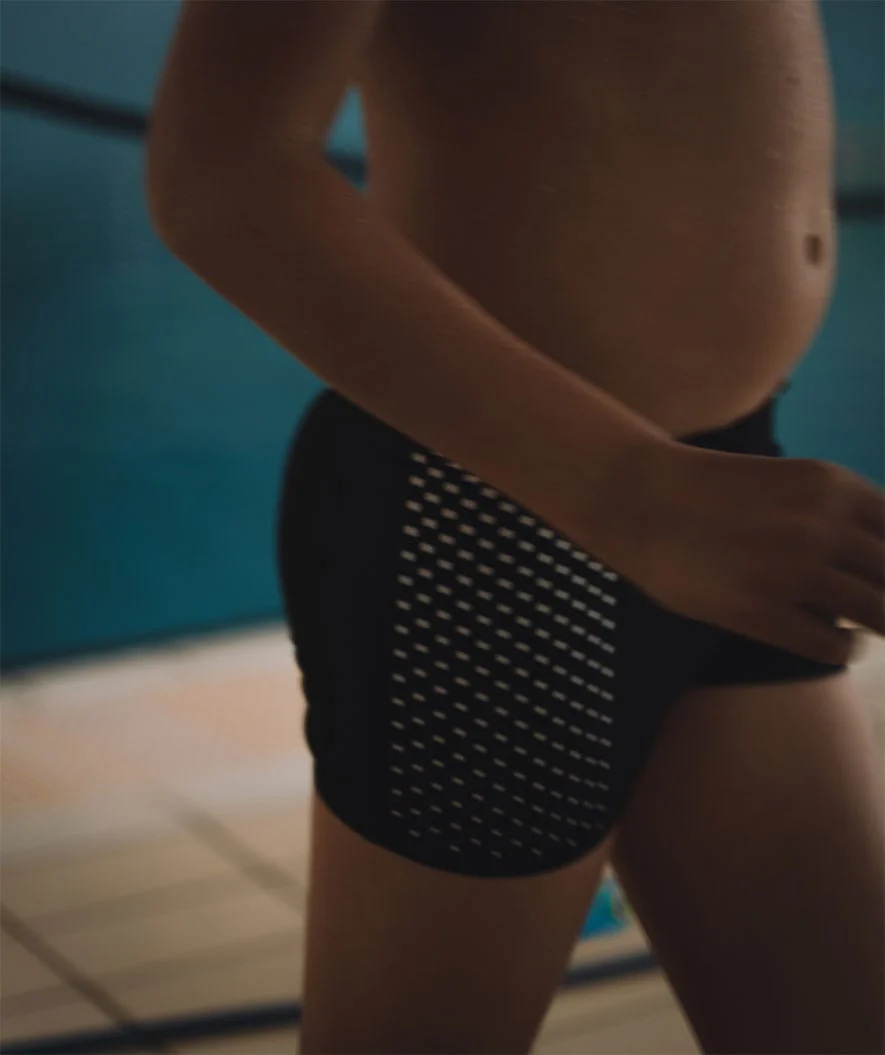 Watery badebukser til drenge - Flaming Vegas Eco - White Sporty