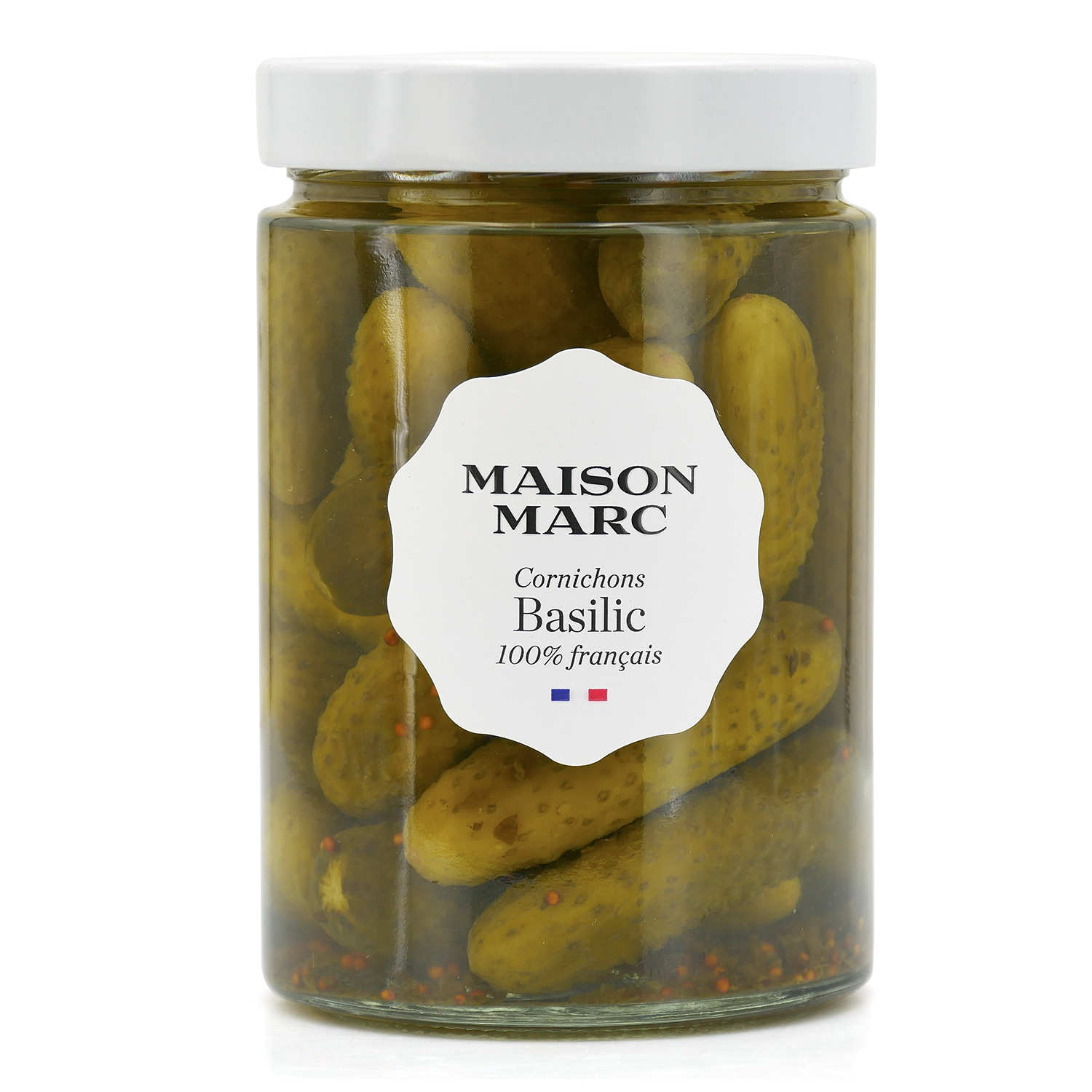 Cornichons au basilic