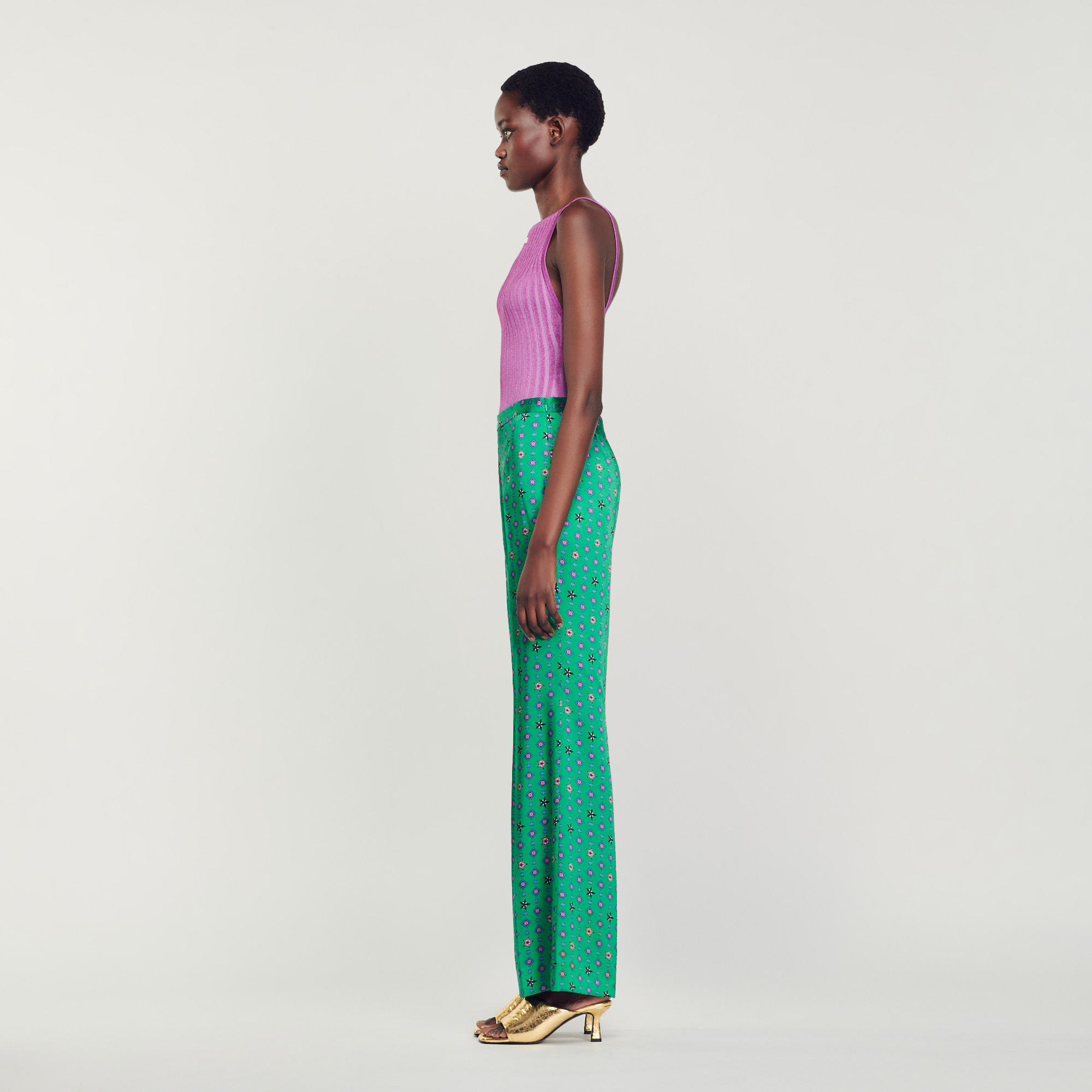 Pantalon fluide imprime