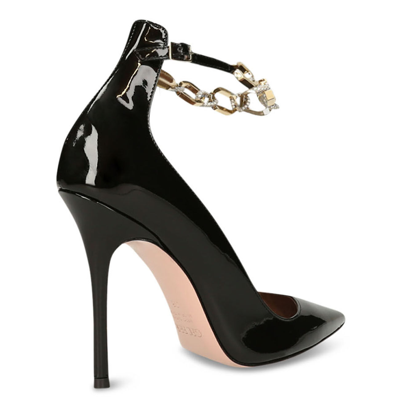 Gedebe Giuseppe Della Bad Escarpins en Cuir verni Anita noirs - Talon 12 cm