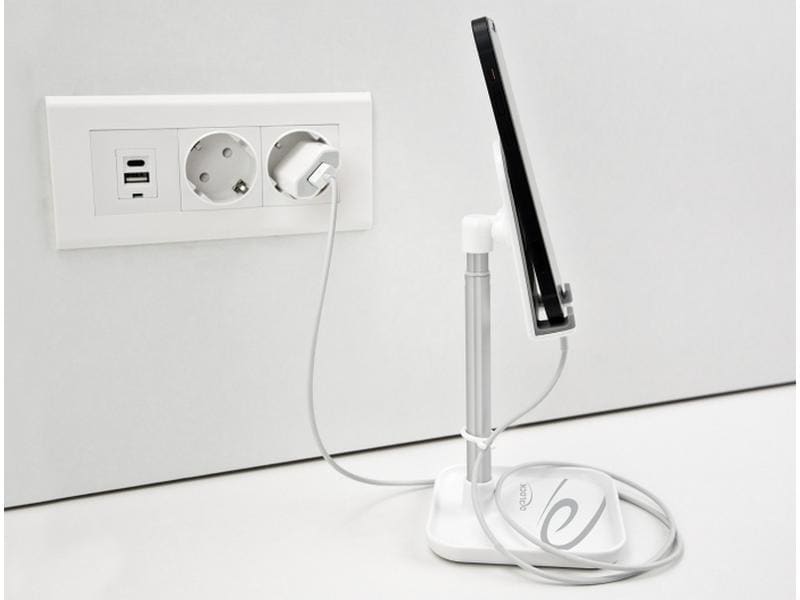 Delock Standhalterung 18415 Smartphone und Tablet Teleskopständer mit Ablage