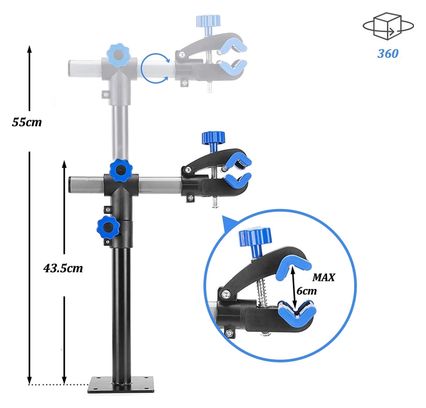 Support d'atelier de table Rockbros MP-01 pour vélos avec molettes