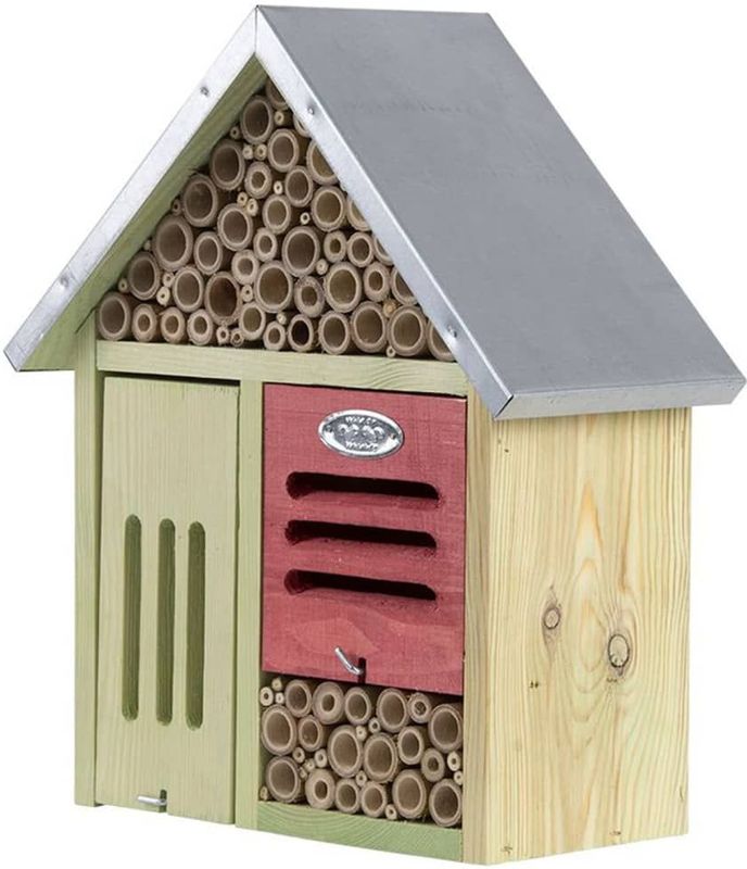 Insectenhotel - L - Hout - Voor Bijen, Vlinders, Lieveheersbeestjes