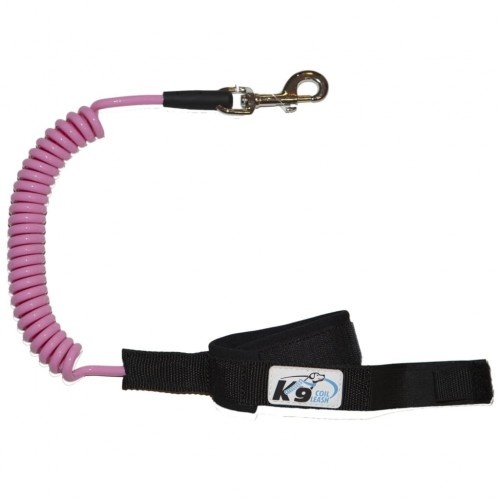 Coleira espiral rosa para cães