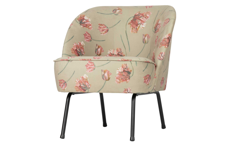 WOOOD Vogue fauteuil fluweel zwart