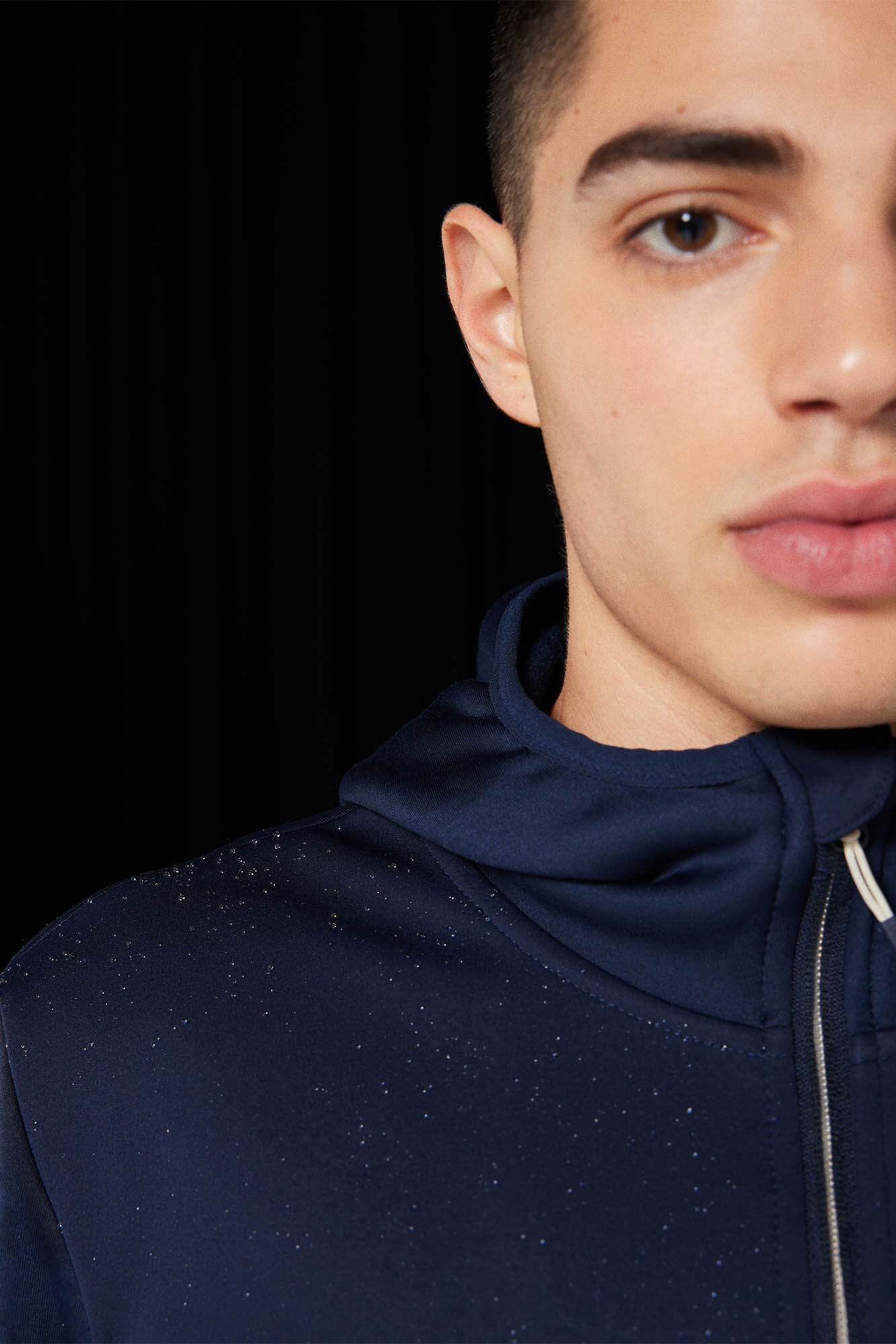 Casaco softshell combinado - azul escuro