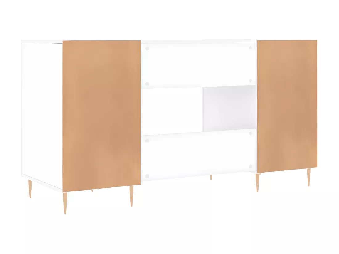 Bureau blanc 140x50x75 cm bois d'ingénierie