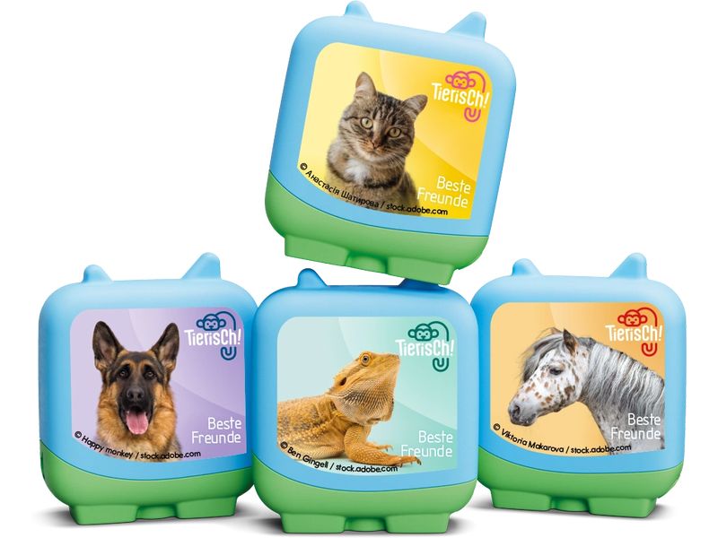 Tonies Clever Tonie Tierisch! - Beste Freunde, 4er Set Hörspiel für Kleinkinder