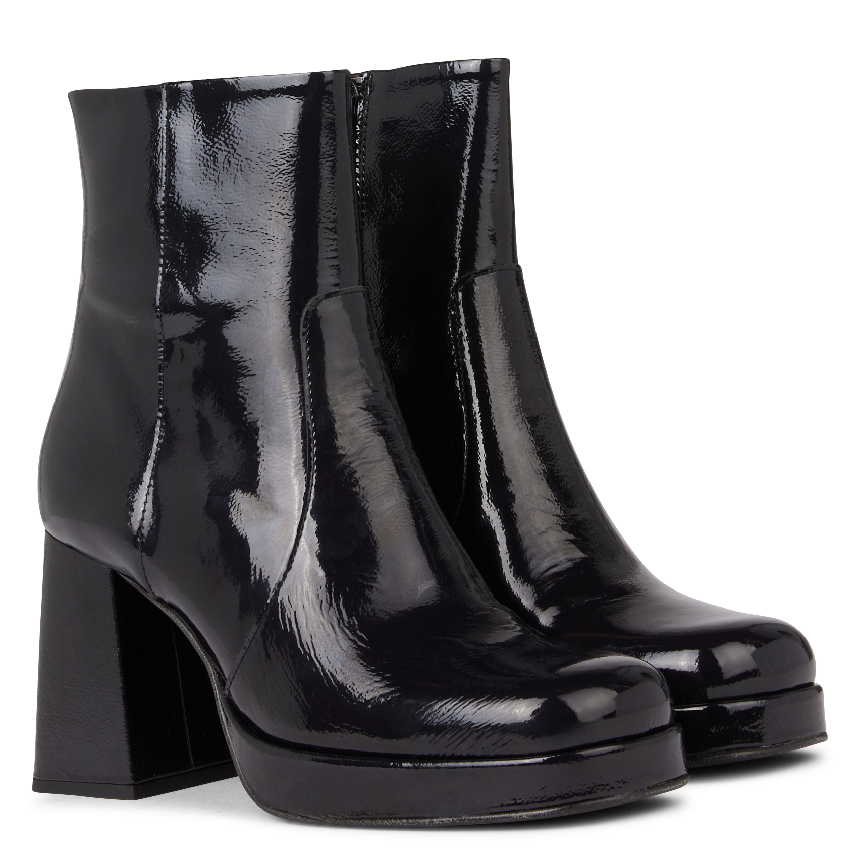 Bottines en cuir venis | Bleu
