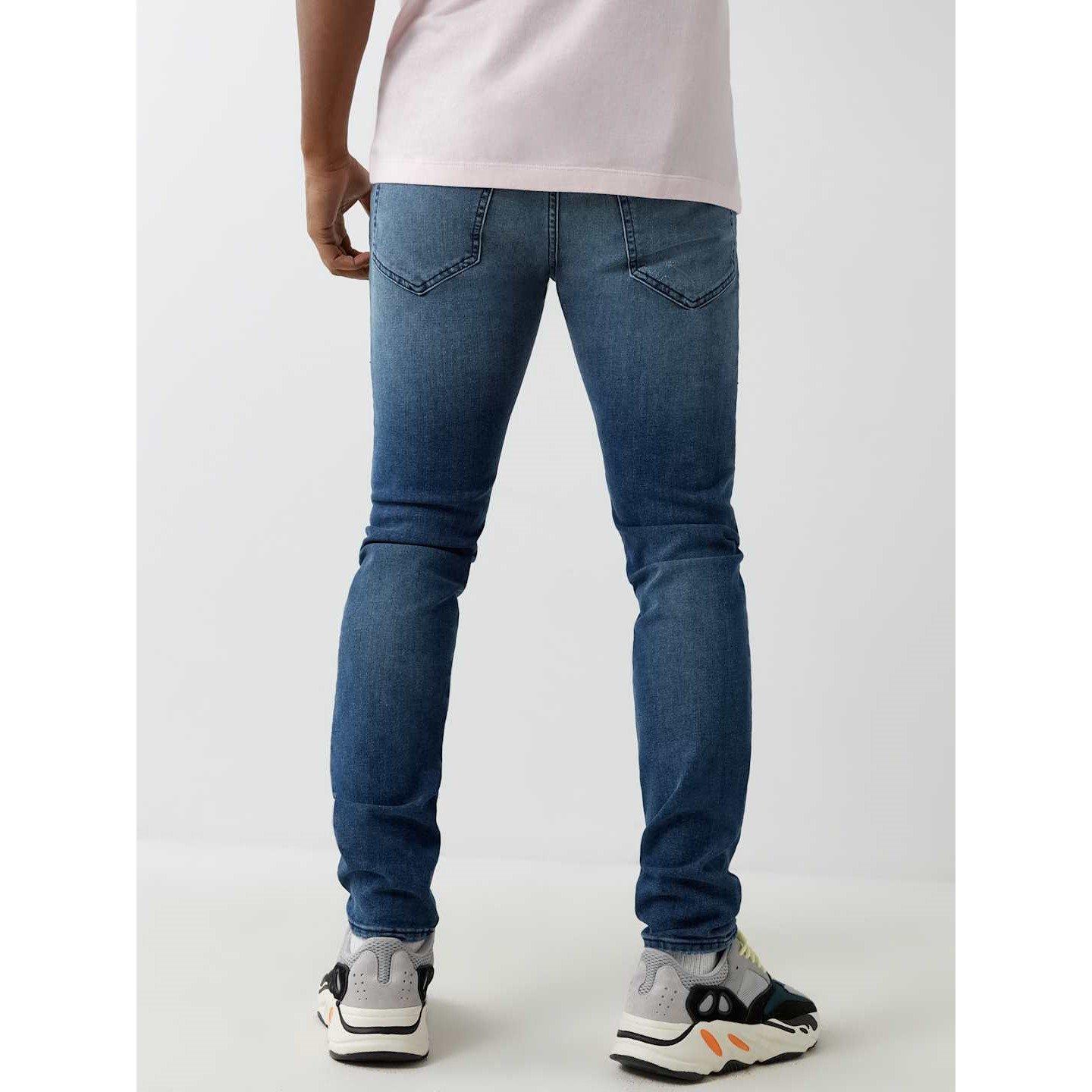 True Religion TR Tony Skinny Fit Ripped Jeans Mens