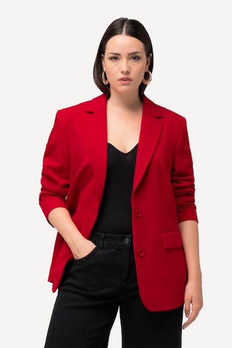 Blazer, Oversized, Reverskragen, Polyesterfutter